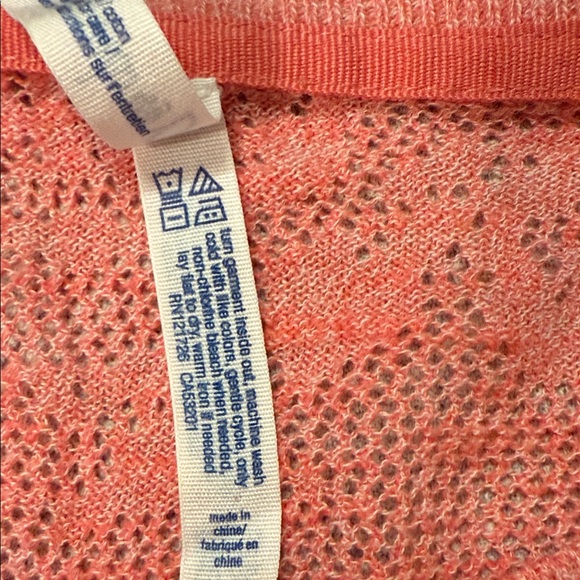 Aeropostale Coral Long Sleeve Lace Top - Picture 3 of 7
